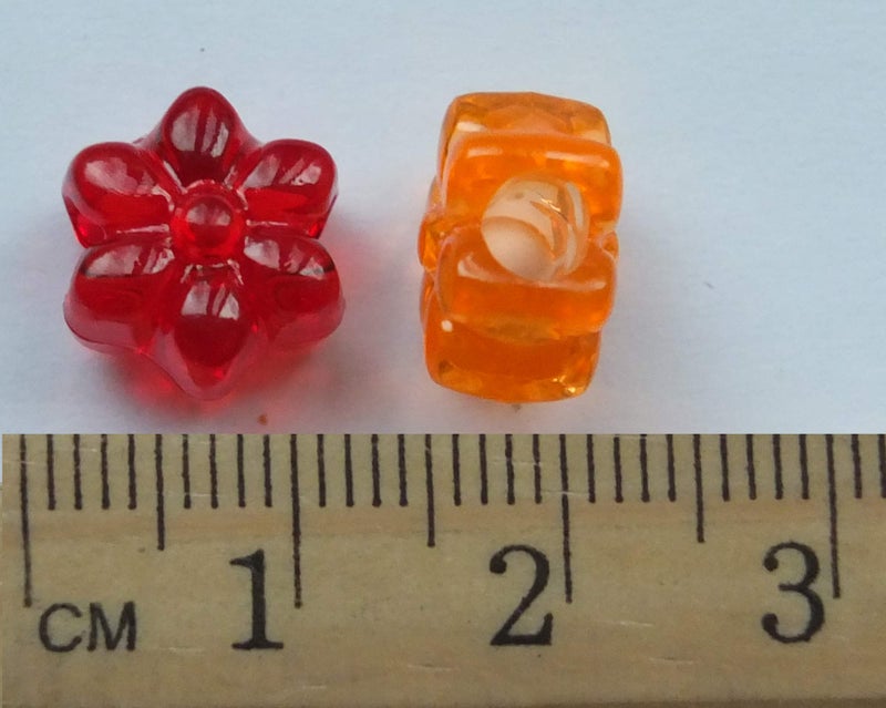 BeadExplosion Flower Beads Summer Rainbow Colors Large Hole Pony Beads Multi Mix Made in USA - Image 3